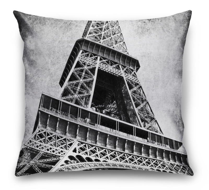 3D Подушка «Париж черно-белые»  вид 7